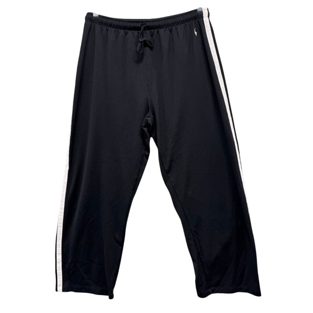 Polo Ralph Lauren Mens Black White Stripe Mesh Sleep Lounge Pants Large